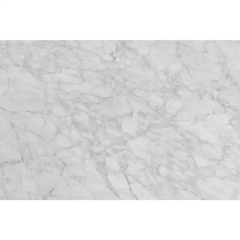 La table d'appoint ronde en marbre blanc de Carrare italien Cherie 15 de la collection Bianco