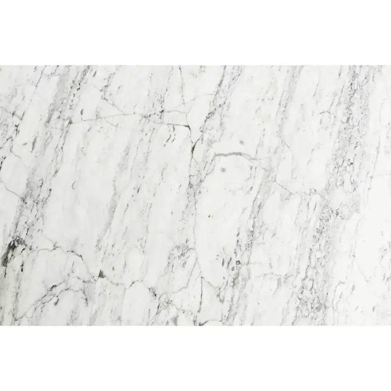 La table d'appoint ronde en marbre blanc de Carrare italien Cherie 15 de la collection Bianco