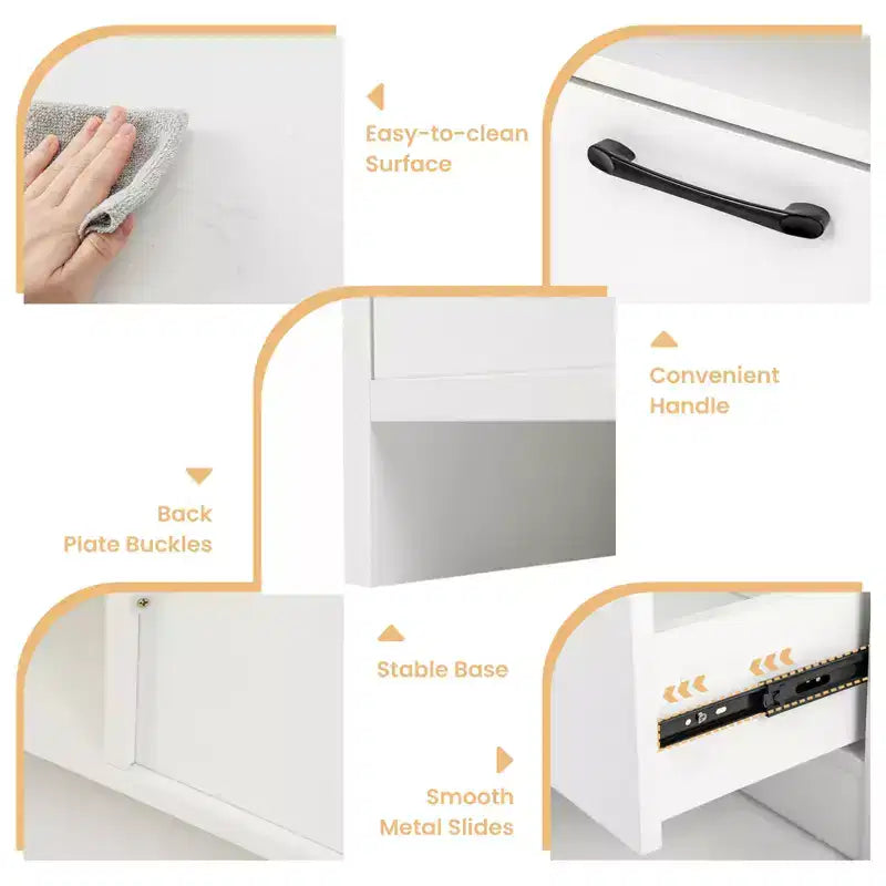 Meuble TV moderne Costway avec 3 compartiments ouverts, centre de divertissement pour téléviseurs jusqu'à 55 pouces