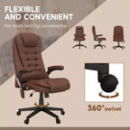 Chaise de bureau de massage HOMCOM à dossier haut, fauteuil d'ordinateur inclinable et chauffant avec télécommande
