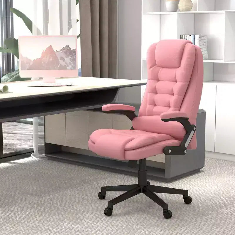 Chaise de bureau de massage HOMCOM à dossier haut, fauteuil d'ordinateur inclinable et chauffant avec télécommande