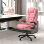 Chaise de bureau de massage HOMCOM à dossier haut, fauteuil d'ordinateur inclinable et chauffant avec télécommande
