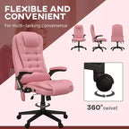 Chaise de bureau de massage HOMCOM à dossier haut, fauteuil d'ordinateur inclinable et chauffant avec télécommande