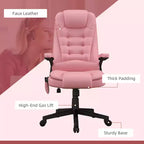 Chaise de bureau de massage HOMCOM à dossier haut, fauteuil d'ordinateur inclinable et chauffant avec télécommande