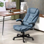 Chaise de bureau de massage HOMCOM à dossier haut, fauteuil d'ordinateur inclinable et chauffant avec télécommande