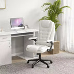 Chaise de bureau de massage HOMCOM à dossier haut, fauteuil d'ordinateur inclinable et chauffant avec télécommande