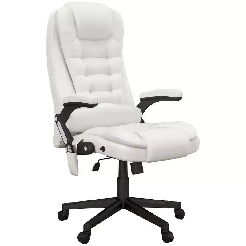 Chaise de bureau de massage HOMCOM à dossier haut, fauteuil d'ordinateur inclinable et chauffant avec télécommande