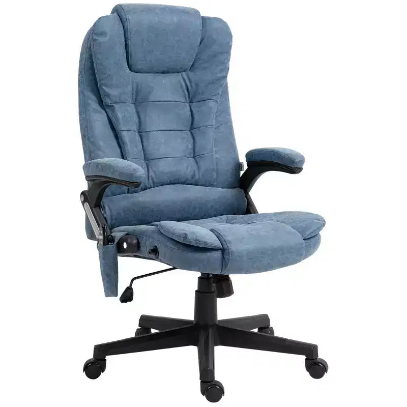 Chaise de bureau de massage HOMCOM à dossier haut, fauteuil d'ordinateur inclinable et chauffant avec télécommande