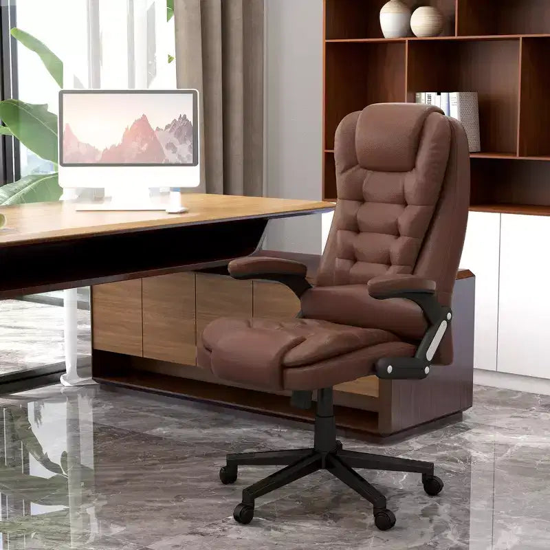 Chaise de bureau de massage HOMCOM à dossier haut, fauteuil d'ordinateur inclinable et chauffant avec télécommande