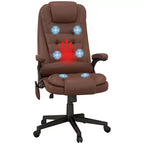 Chaise de bureau de massage HOMCOM à dossier haut, fauteuil d'ordinateur inclinable et chauffant avec télécommande
