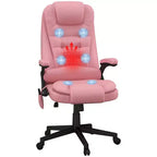 Chaise de bureau de massage HOMCOM à dossier haut, fauteuil d'ordinateur inclinable et chauffant avec télécommande