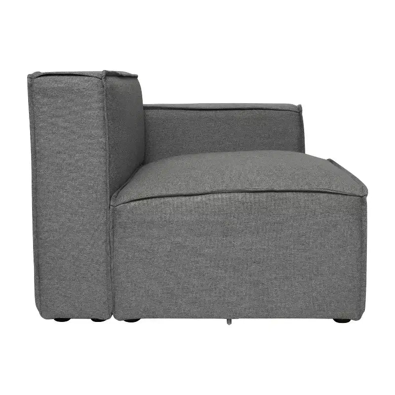 Fauteuil d'angle droit modulable Emma et Oliver avec accoudoir