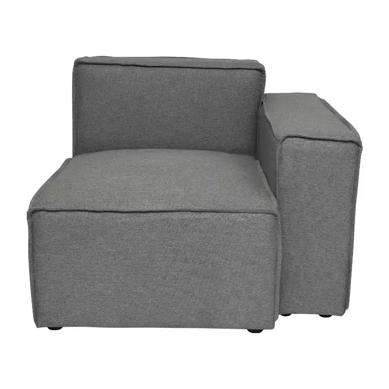 Fauteuil d'angle droit modulable Emma et Oliver avec accoudoir