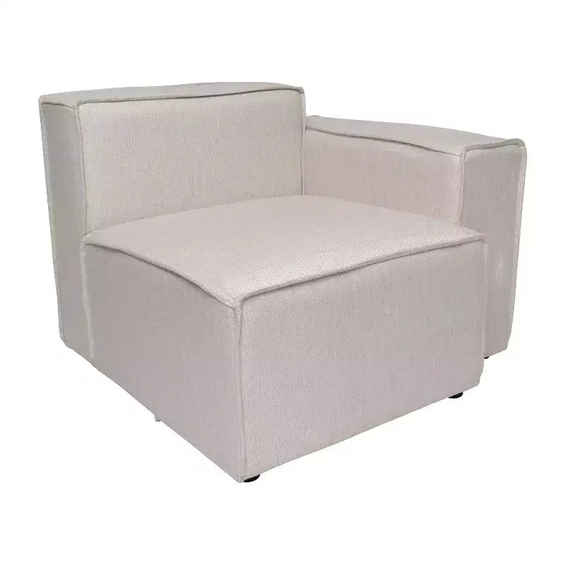 Fauteuil d'angle droit modulable Emma et Oliver avec accoudoir