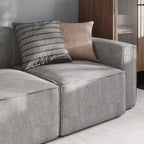 Fauteuil d'angle droit modulable Emma et Oliver avec accoudoir