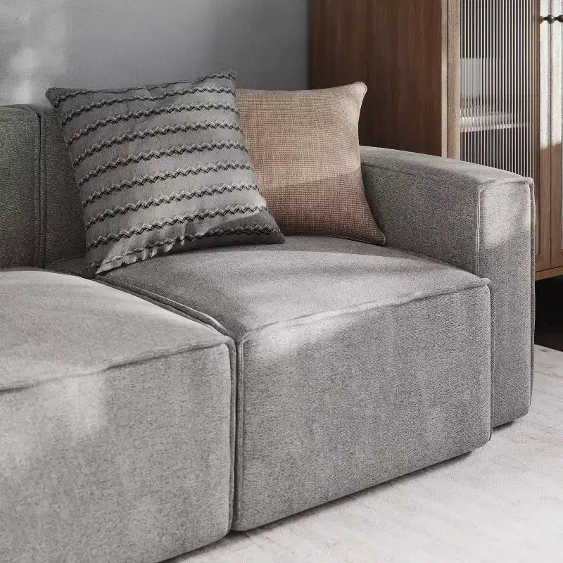 Fauteuil d'angle droit modulable Emma et Oliver avec accoudoir
