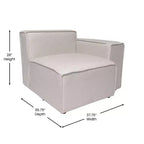Fauteuil modulaire Merrick Lane côté droit avec accoudoir