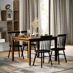Table à manger en bois Merrick Lane avec pieds fuselés
