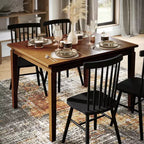 Table à manger en bois Merrick Lane avec pieds fuselés