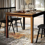 Table à manger en bois Merrick Lane avec pieds fuselés