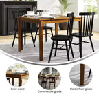 Table à manger en bois Merrick Lane avec pieds fuselés