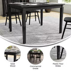 Table à manger en bois Merrick Lane avec pieds fuselés