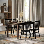 Table à manger en bois Merrick Lane avec pieds fuselés