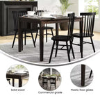 Table à manger en bois Merrick Lane avec pieds fuselés