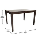 Table à manger en bois Merrick Lane avec pieds fuselés