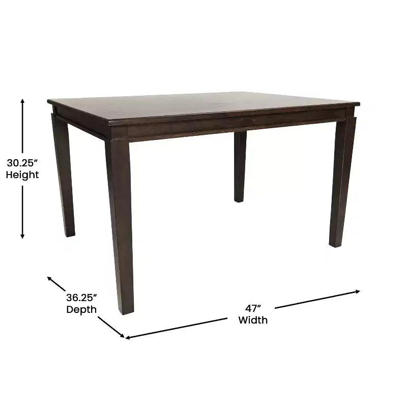 Table à manger en bois Merrick Lane avec pieds fuselés