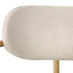 Lot de 2 tabourets de bar Buylateral en velours rétro, hauteur comptoir de 61 cm