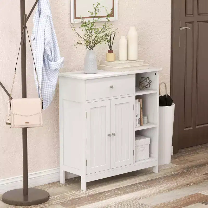 Meuble de Salle de Bain sur Pied Costway avec Tiroir, Organisateur de Rangement pour Cuisine