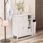 Meuble de Salle de Bain sur Pied Costway avec Tiroir, Organisateur de Rangement pour Cuisine