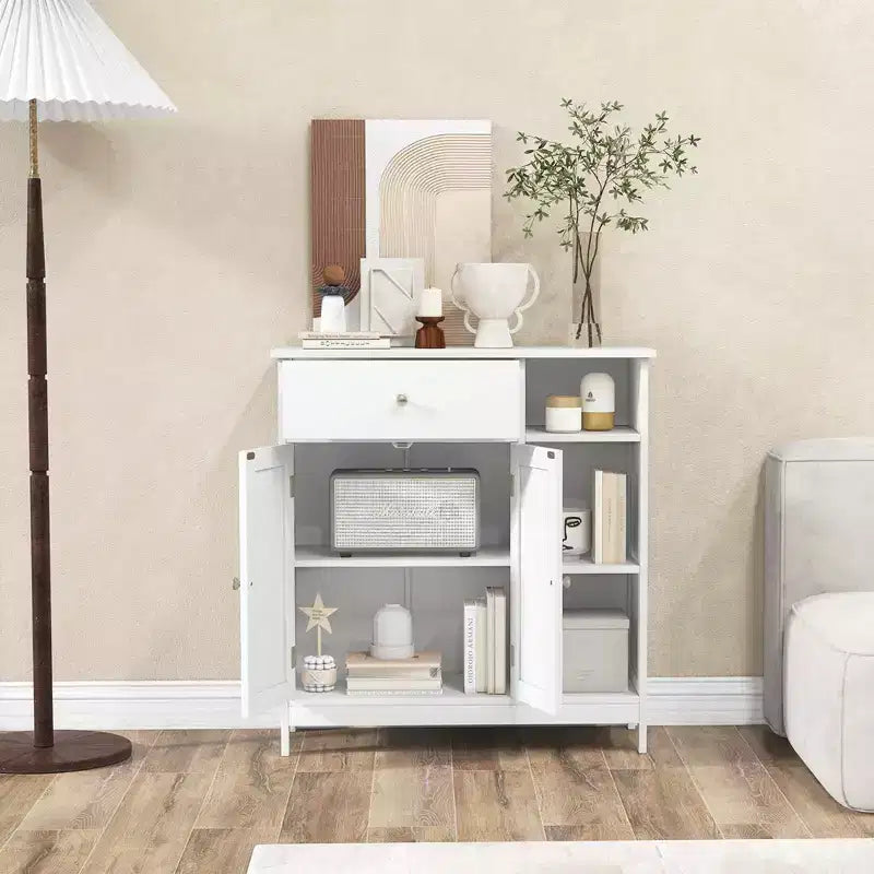 Meuble de Salle de Bain sur Pied Costway avec Tiroir, Organisateur de Rangement pour Cuisine