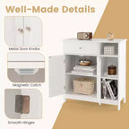 Meuble de Salle de Bain sur Pied Costway avec Tiroir, Organisateur de Rangement pour Cuisine