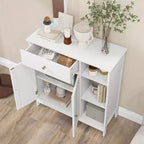 Meuble de Salle de Bain sur Pied Costway avec Tiroir, Organisateur de Rangement pour Cuisine