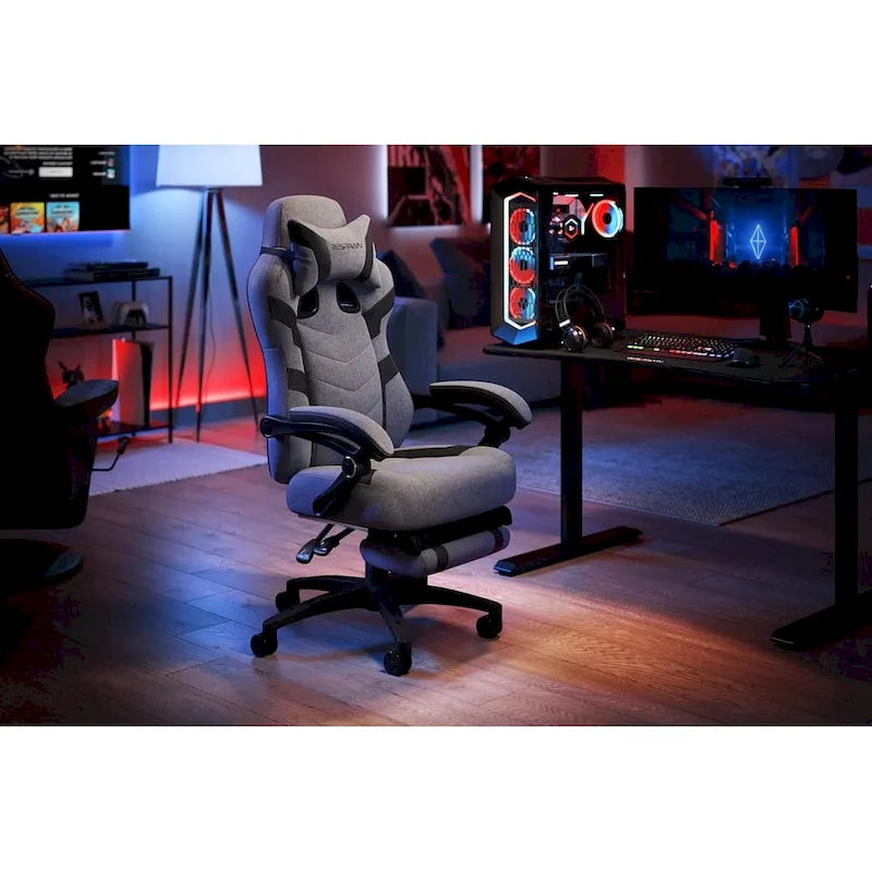 Chaise de jeu RESPAWN 110 Pro - Chaise de jeu avec repose-pieds, chaise de bureau ergonomique