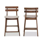 Lot de 2 tabourets de bar à hauteur de comptoir en bois Larine - Baxton Studio