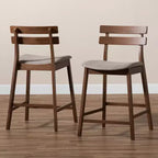 Lot de 2 tabourets de bar à hauteur de comptoir en bois Larine - Baxton Studio