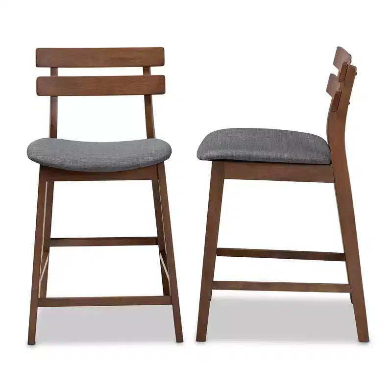 Lot de 2 tabourets de bar à hauteur de comptoir en bois Larine - Baxton Studio