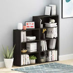 Furinno Étagère Ouverte 4 Cubes Meuble de Rangement et Présentoir Multifonctionnel, Espresso