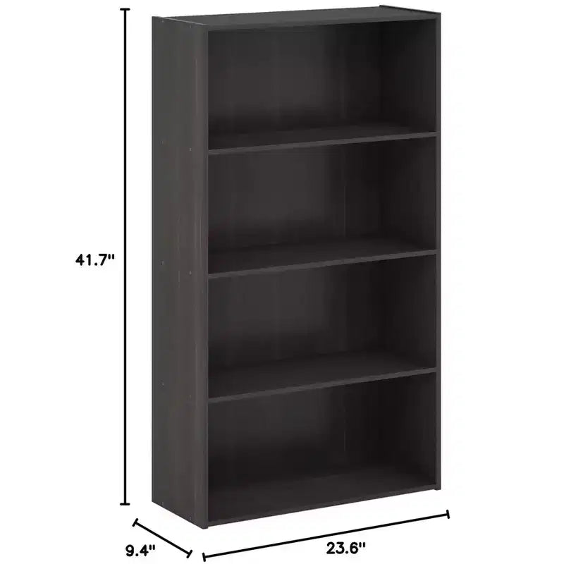 Furinno Étagère Ouverte 4 Cubes Meuble de Rangement et Présentoir Multifonctionnel, Espresso