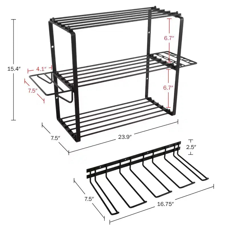 Étagère de rangement 3 niveaux pour outils électriques par Stalwart