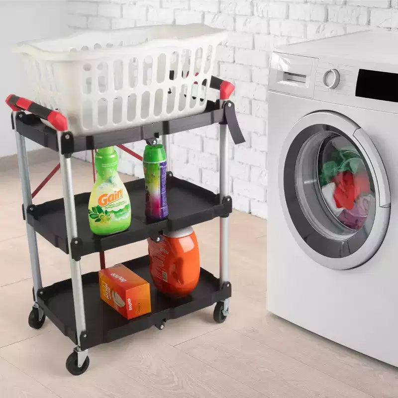 Chariot pliant Stalwart avec capacité de 22,7 kg par étagère
