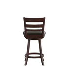 Tabouret de bar pivotant Flash Furniture Zerrick en bois de qualité commerciale, style échelle, hauteur comptoir avec siège rembourré et matelassé