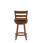 Tabouret de bar pivotant Flash Furniture Zerrick en bois de qualité commerciale, style échelle, hauteur comptoir avec siège rembourré et matelassé