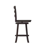 Tabouret de comptoir classique Emma et Oliver Ladderback avec siège en bois