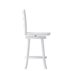 Tabouret de comptoir classique Emma et Oliver Ladderback avec siège en bois