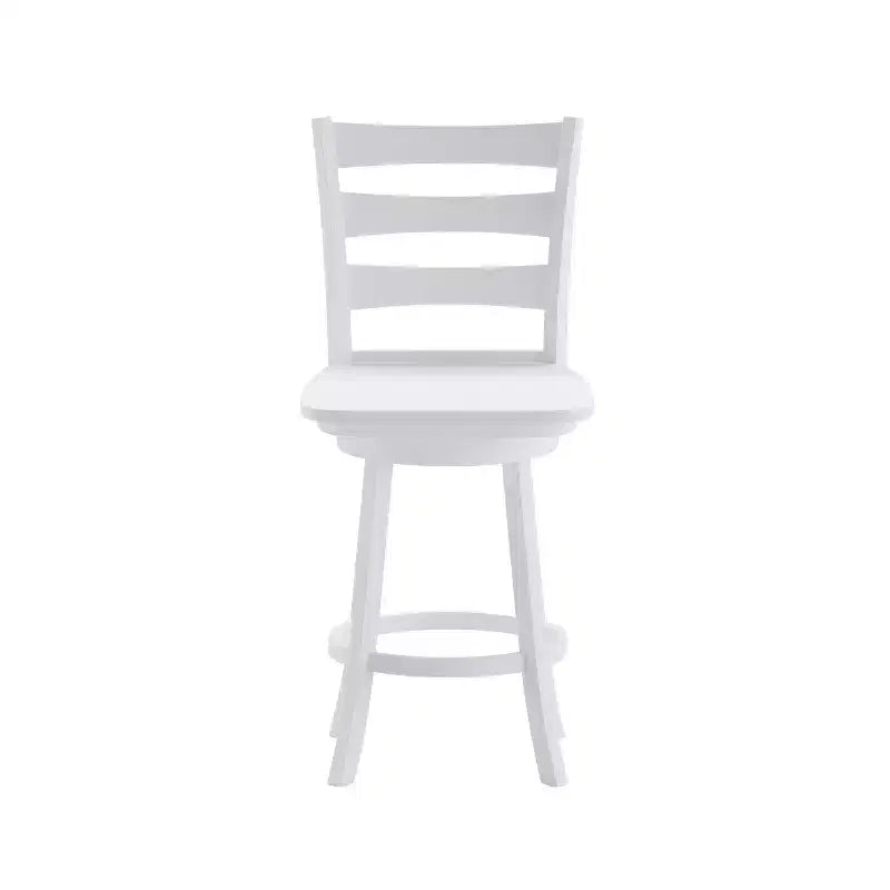 Tabouret de comptoir classique Emma et Oliver Ladderback avec siège en bois