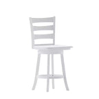 Tabouret de comptoir classique Emma et Oliver Ladderback avec siège en bois